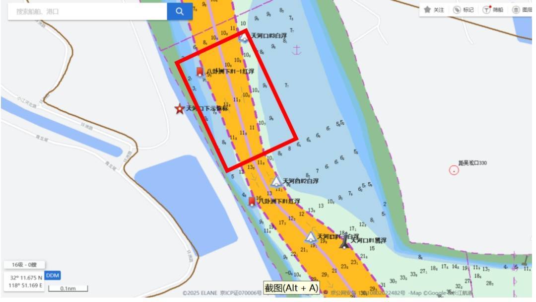 长江南京段水深异常，江苏海事部门发布提醒